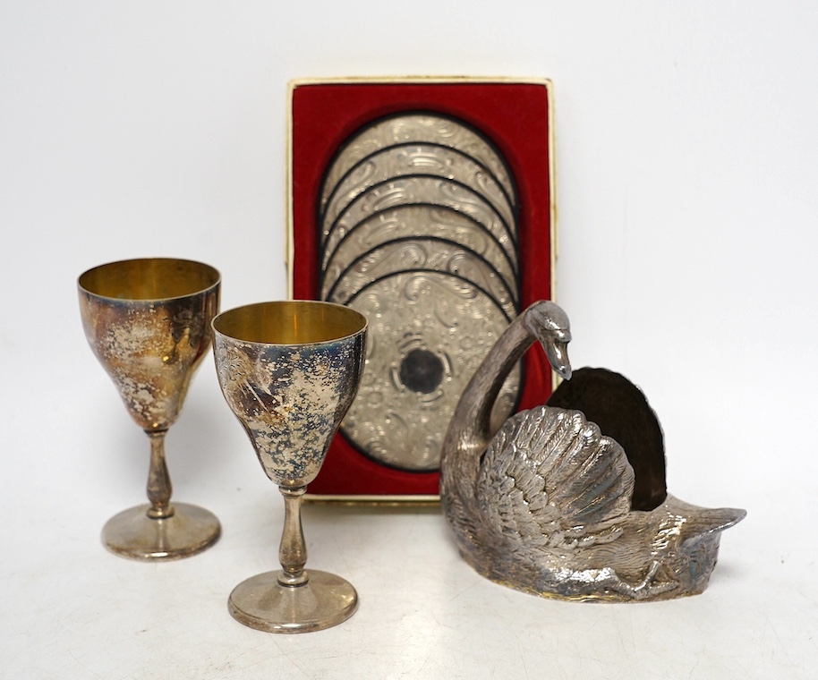 A quantity of various silver plated wares. Condition - poor to fair